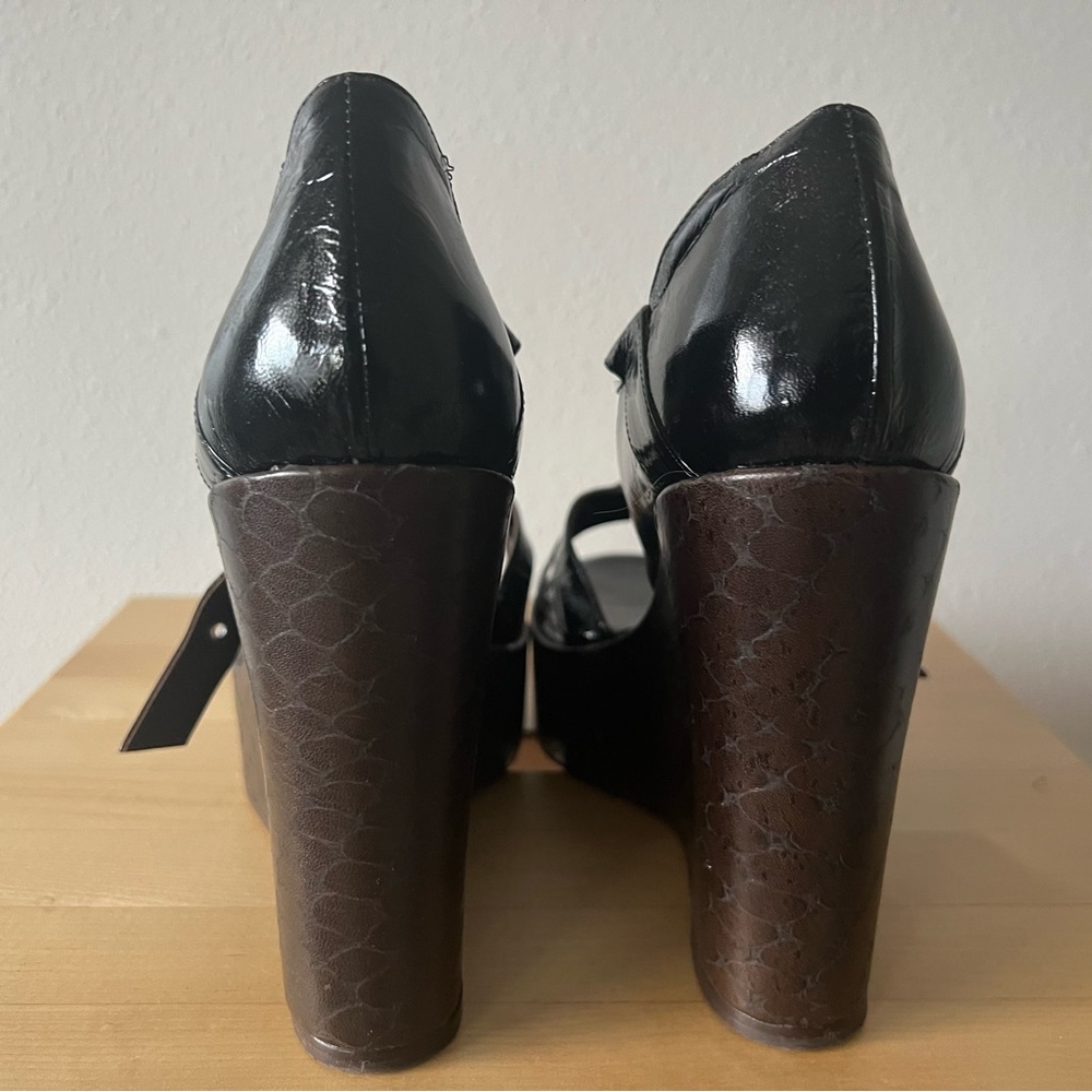 Vintage Colin Robertson Leather Wedge Sandals - Picture 7 of 12